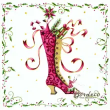 Serwetka do decoupage damski kozaczek 33x33 HOME Unikat